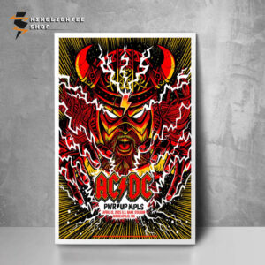 ACDC Minnesota Pwr Up Tour 2025 At Bank Stadium Minneapolis MN On April 10 2025 Poster Home Decor Canvas