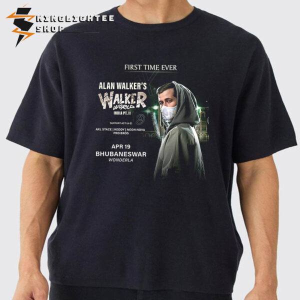 Alan Walker Walker World India Tour Part 2 On April 19 2025 Bhubaneswar Wonderla Unisex T-Shirt