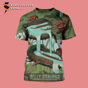 Billy Strings Spring Tour 2025 Lives At Koka Booth Amphitheatre In Cary NC On April 17-19 2025 Exclusive Poster For Show All Over Print Shirt