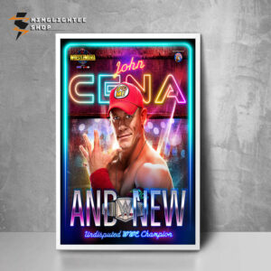 John Cena New Champion Of Undisputed WWE Champion 2025 WrestleMania Poster Home Decor Canvas