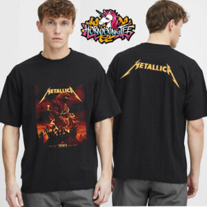 Metallica M72 World Tour 2025 Held At Rogers Centre In Ontario Toronto CA On April 24 2025 Exclusive Poster New Art Work For Tour Unisex T-Shirt 2 Sides