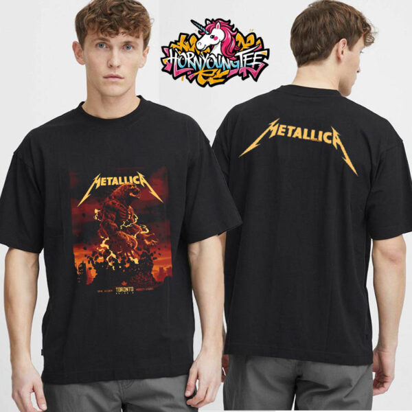 Metallica M72 World Tour 2025 Held At Rogers Centre In Ontario Toronto CA On April 24 2025 Exclusive Poster New Art Work For Tour Unisex T-Shirt 2 Sides
