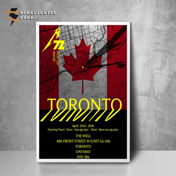 Metallica The M72 Toronto Pop Up Tour 2025 Shop Merch Open On April 23-26 2025 Poster Home Decor Canvas