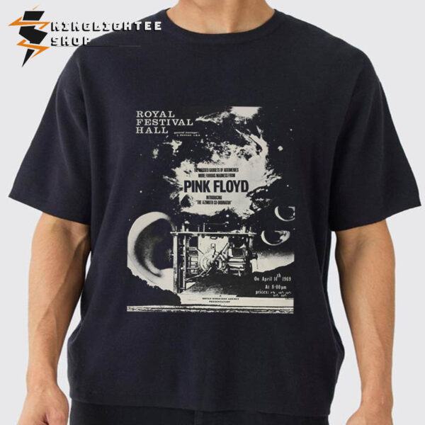Pink Floyd Events At Royal Festival Hall On April 14 1969 Official Poster Unisex T-Shirt