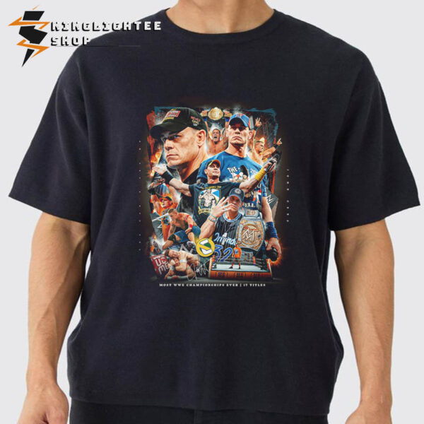 WWE John Cena Defeated Cody Rhodes Wrestle Mania WWE Championship Match 17 Titles Champion Most WWE Championships Unisex T-Shirt